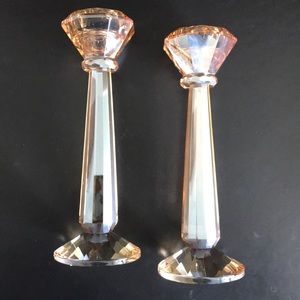 Crystal 8” Candlestick Pair